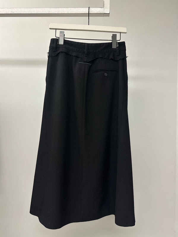 【S52MI0027MTN133961】Long Skirt BLACK