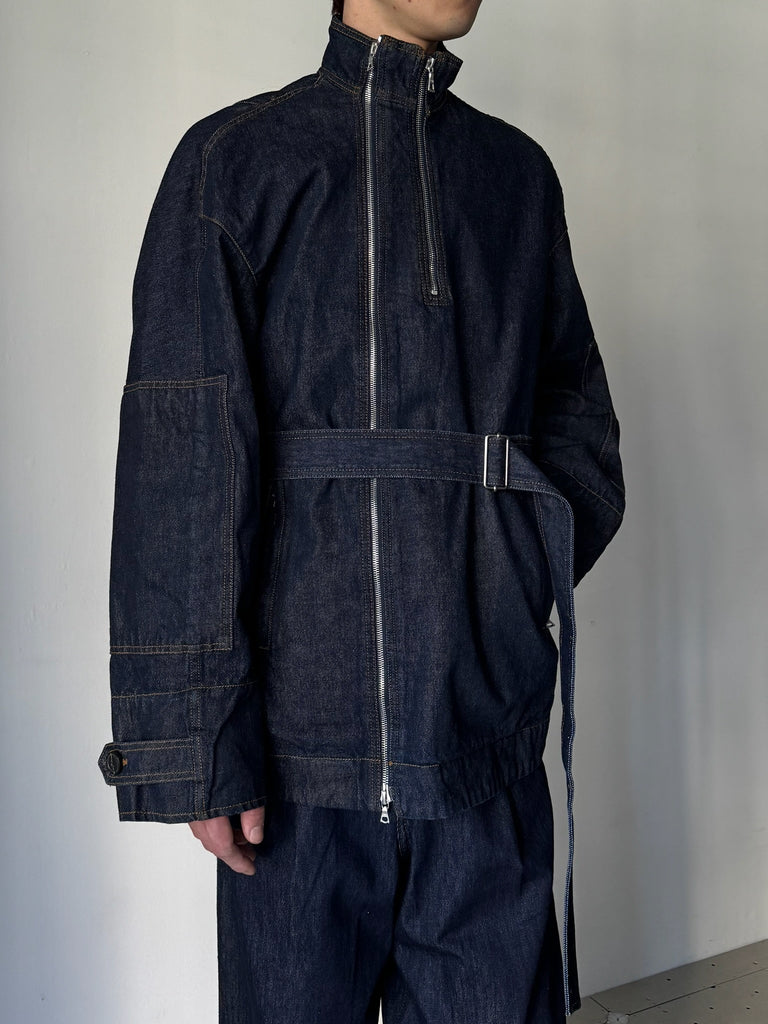 DRIES VAN NOTEN 02200-VLAIR DENIM 1551 M.W.JACKET INDIGO