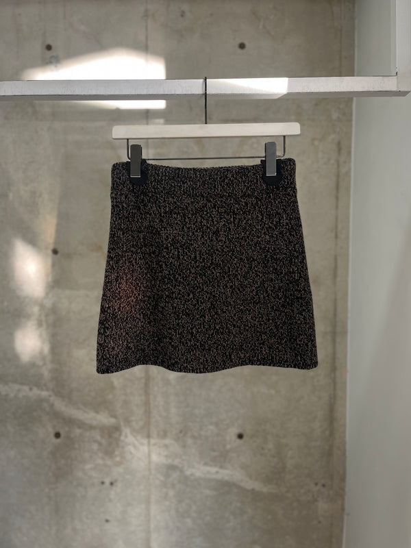 SCULPT SKIRT BROWN