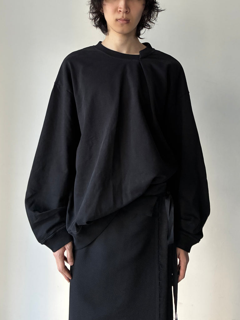 【M.Y.  SWEET BEATTY FW26-0010-999】Oversized sweatshirt BLACK