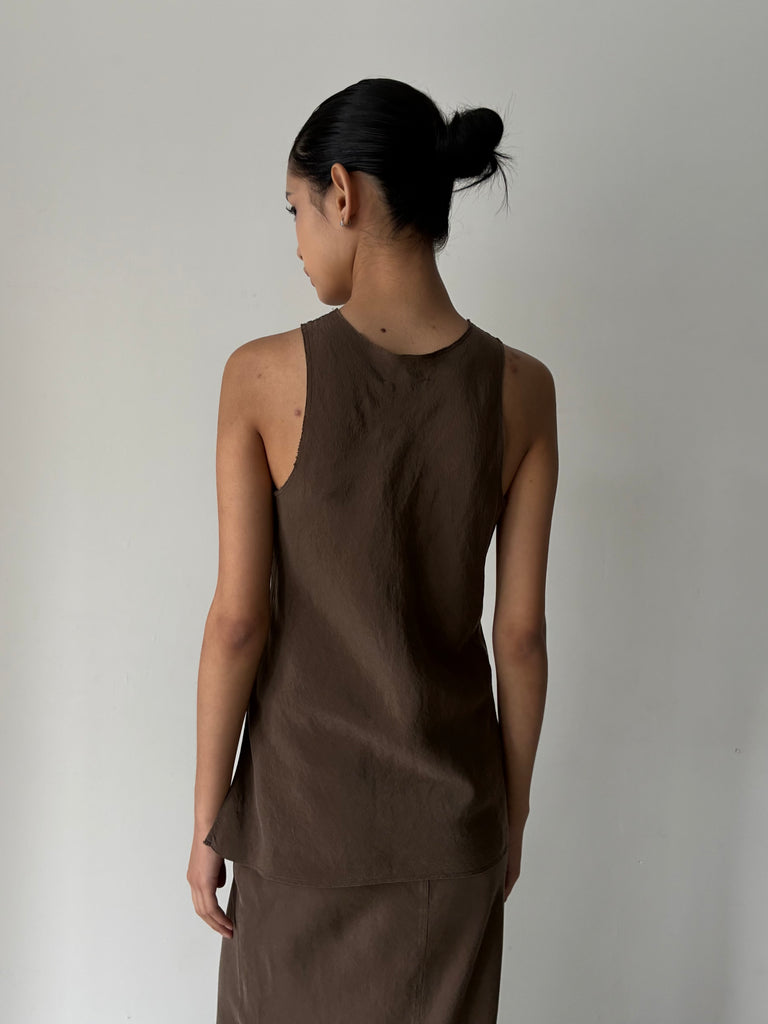 【S6-73 (S18)】NO.225NO.73 CUPRO BIAS CUT TOP BEIGE