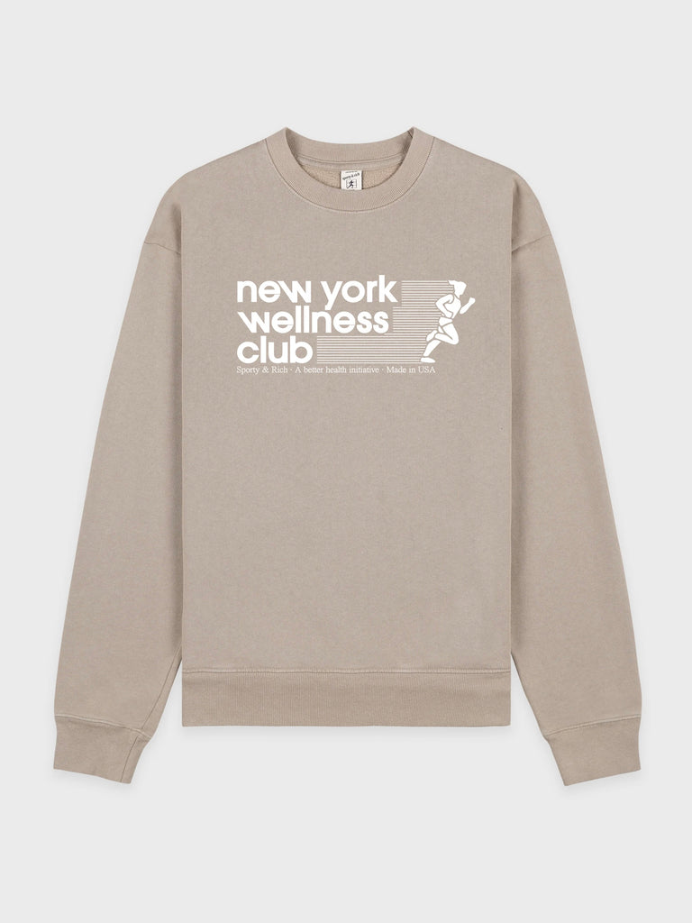 USA WELLNESS CLUB CREWNECK BROWN