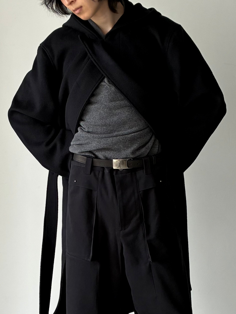 【013A-4115-BK】 VINTAGE LEATHER BELT BLACK ( EXCLUSIVE )