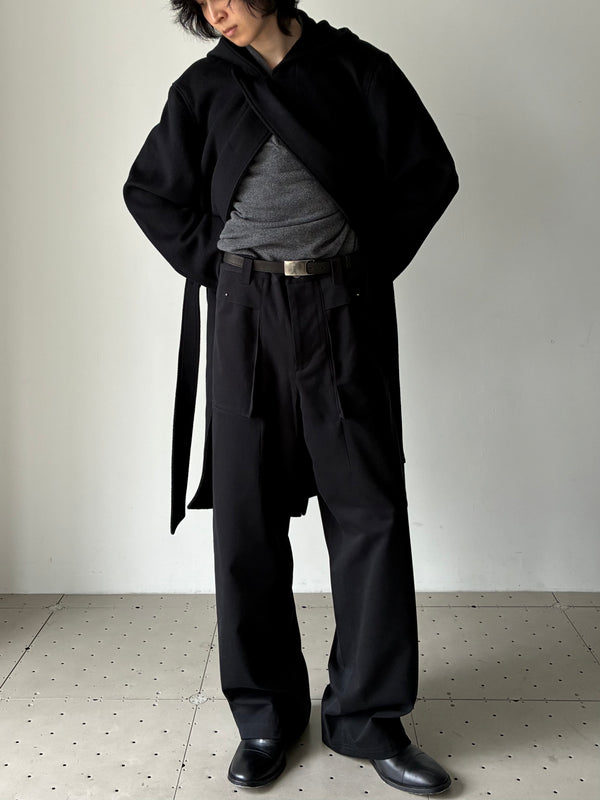 【013A-4115-BK】 VINTAGE LEATHER BELT BLACK ( EXCLUSIVE )