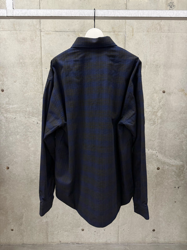 【MH27SH061BC】ZIP-UP FLANNEL SHIRT BLACK