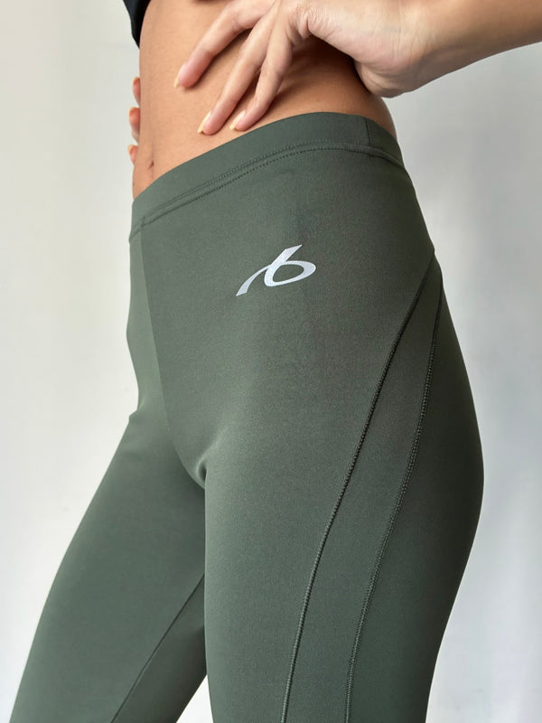 【A0023U-TUVN7-2033】Flared Leggings KHAKI