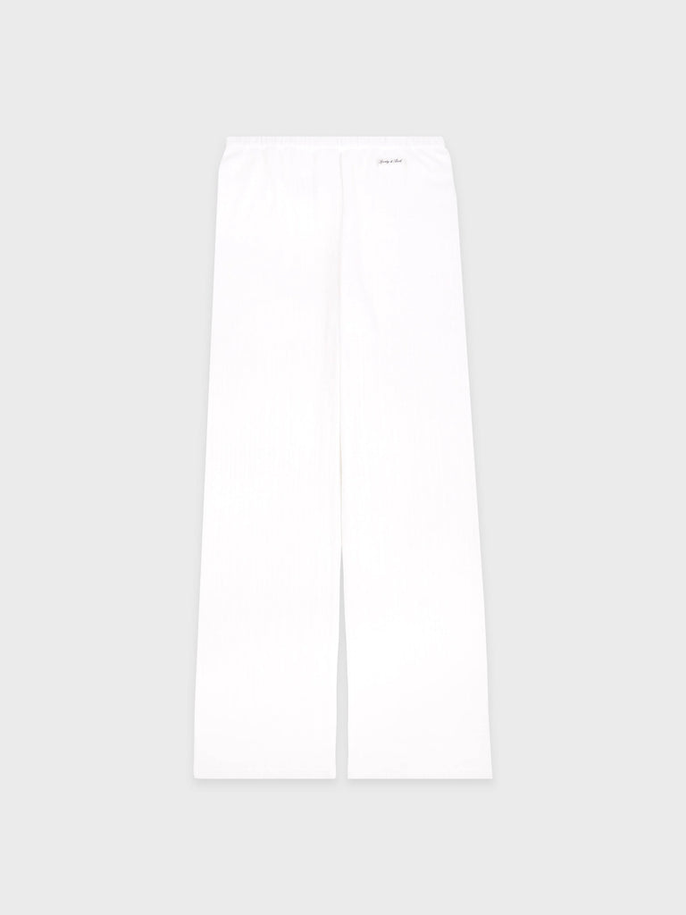 【33SR02PA06876326WH01】Signature Logo Pointelle Trousers WHITE