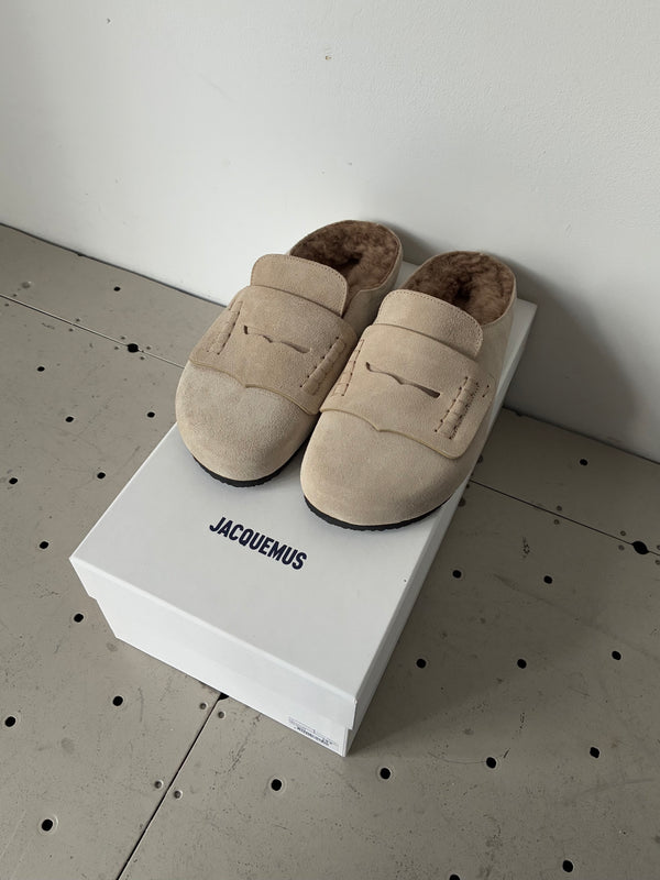 LES MULES MOCASSIN BEIGE