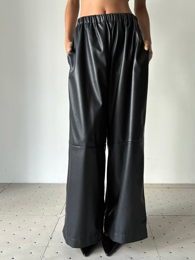 【035-026-WP027】Synthetic Leather Wide BLACK