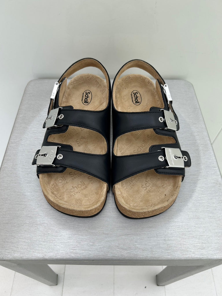 SCHOLL SANDAL FLAT BLACK