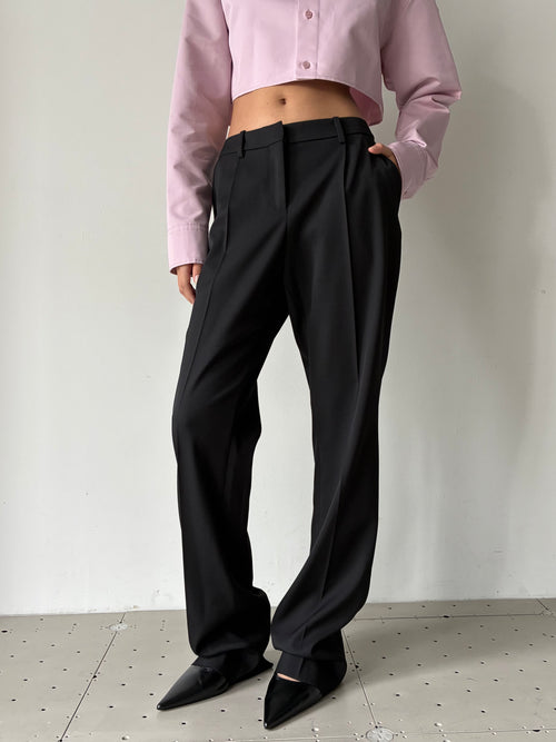 SLIM TAILOED PANTS BLACK