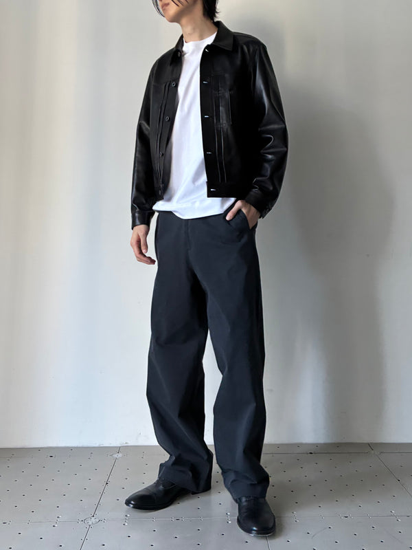 TATE DOUBLE-FACE LEATHER JACKET IN SHEEPSKIN BLACK