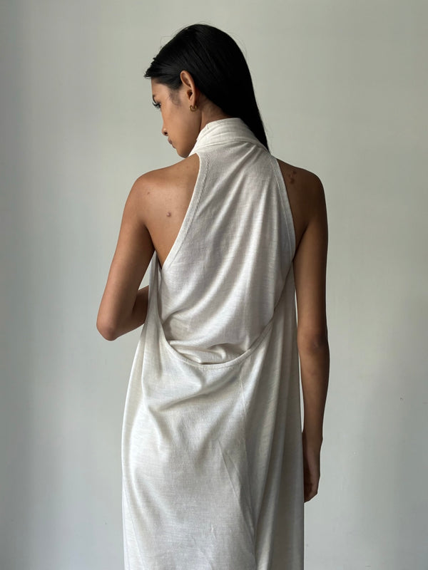 【34GS01CARDIGAN1】COLIN HALTER-NECK CARDIGAN WHITE