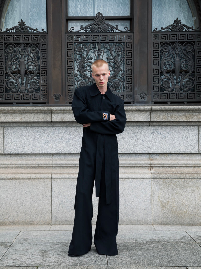 EGONLAB × ADDITION ADELAIDE EXCLUSIVE TAILORING JUMPSUIT BLACK