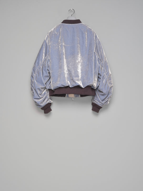 【M26H9BL004】VC VELVET PUFFER BOMBER JACKET BLUE