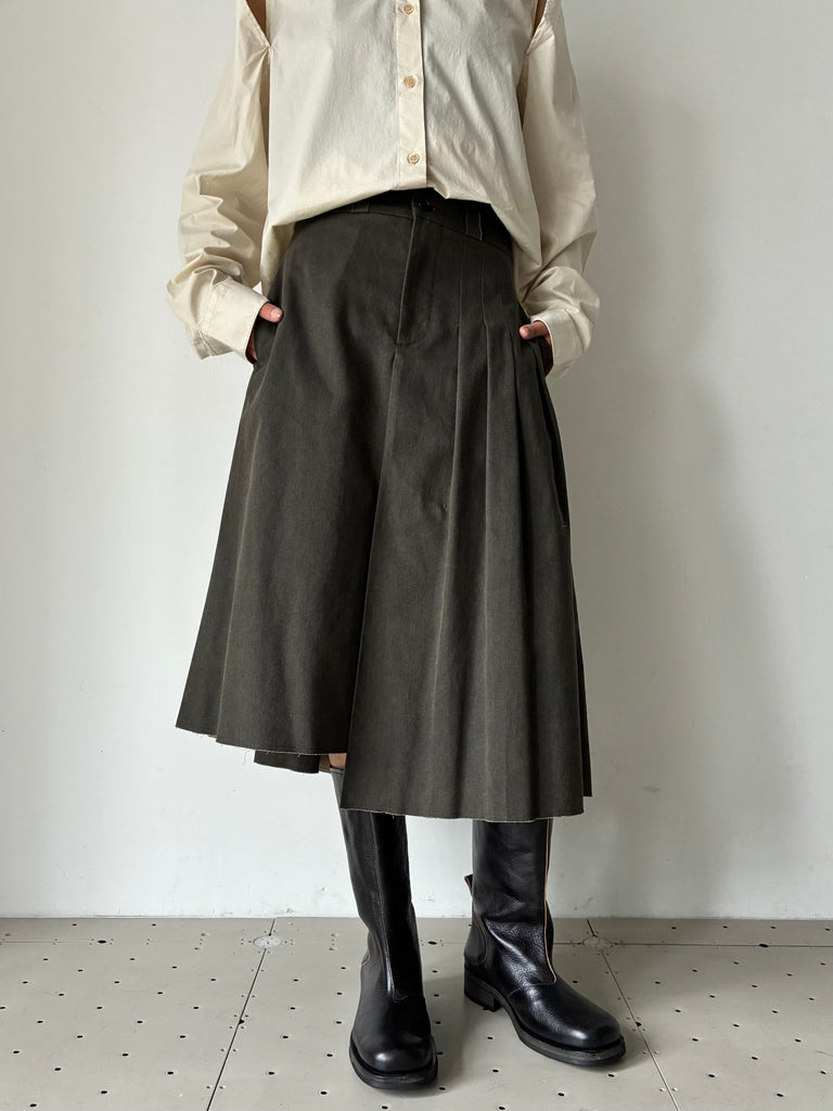 ORIGAMI SKIRT KHAKI