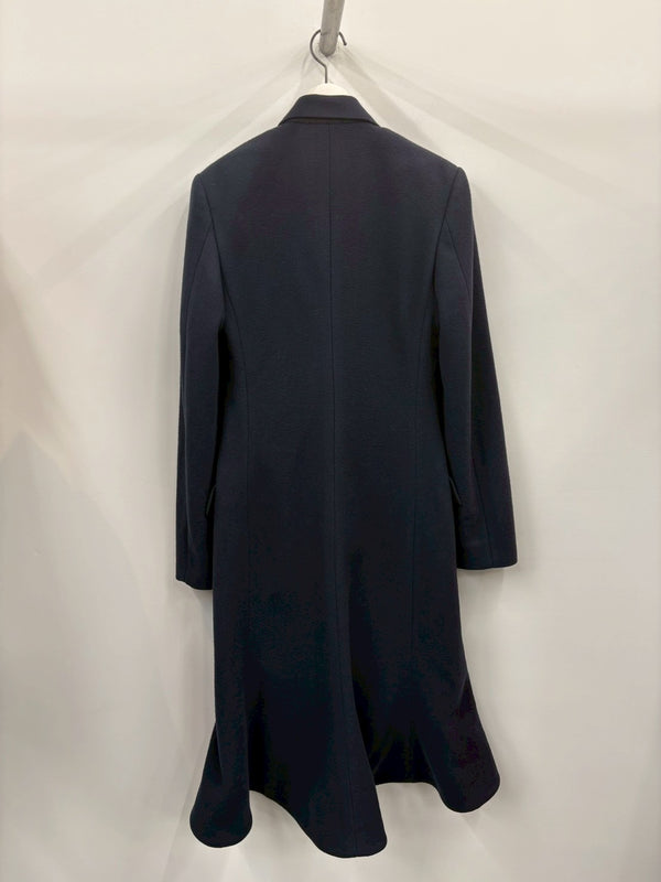 GODET MIDI COAT NAVY