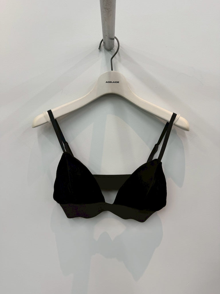 【FTC264-0414】VELOUR BRALETTE BLACK