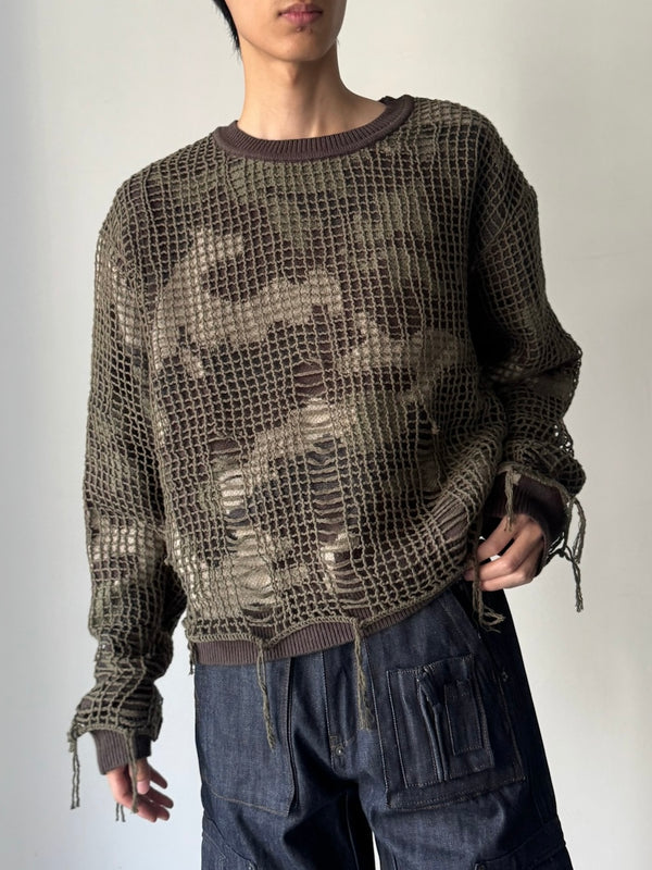 NETTED SWEATER MULTI