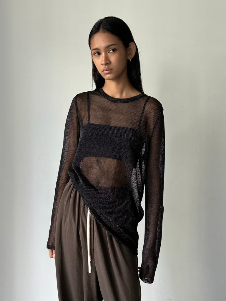 【34GS01TOP4】THALIA TOP BLACK