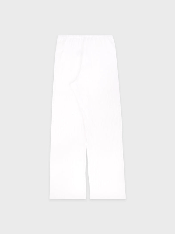 【33SR02PA06876326WH01】Signature Logo Pointelle Trousers WHITE