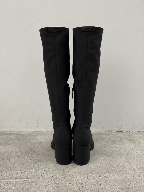 【326SBT094PL0025】STRETCH JERSEY BOOTS BLACK