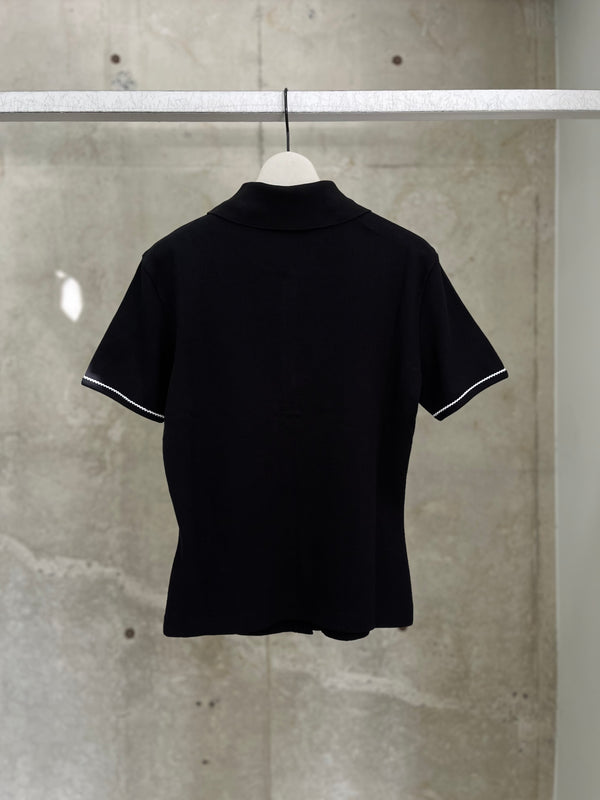 【WSI038ACJER0011】CUTE 70'S SS POLO T-SHIRT BLACK