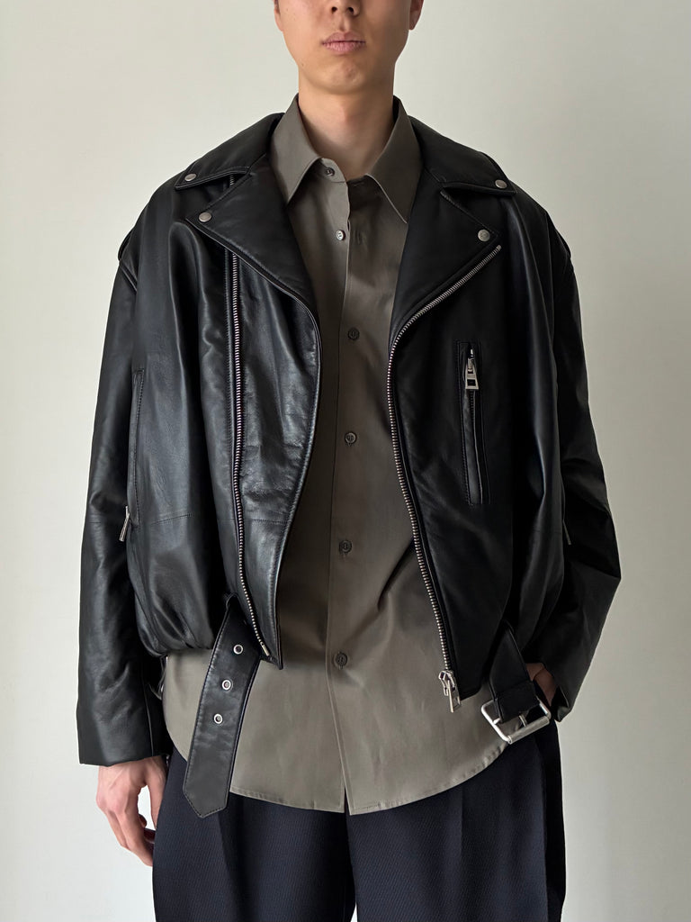 BALLOON BIKER JACKET BLACK