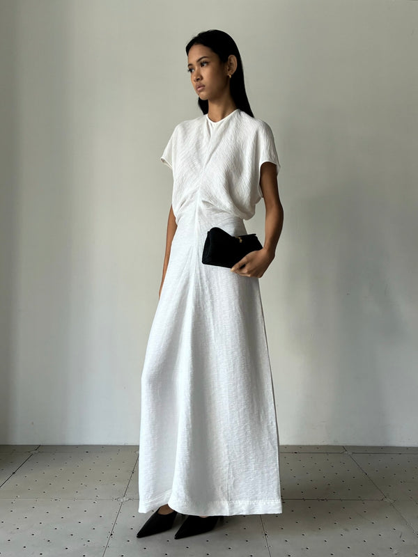 【243-WRD1103-FB0199-059】Slouch Waist Dress IVORY