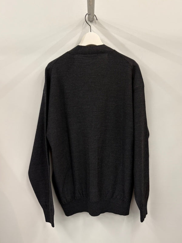 RELAXED TWISTED CARDIGAN BLACK