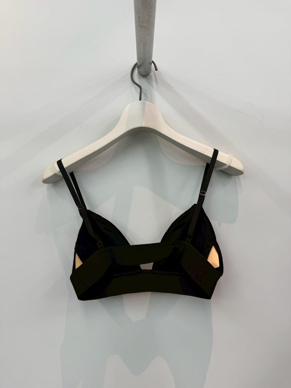 【FTC264-0414】VELOUR BRALETTE BLACK