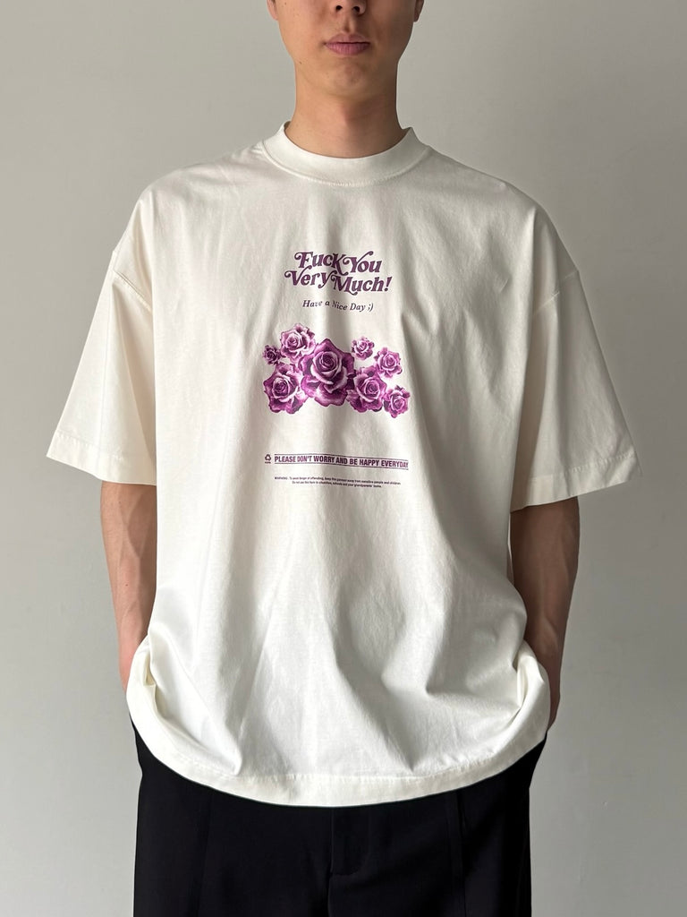 FUCK YOU VERY MUCH T-SHIRT BEIGE