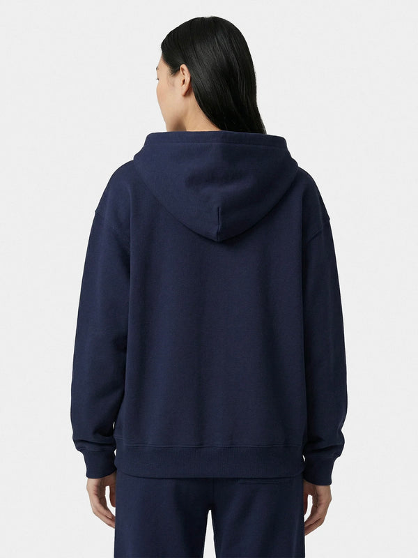 【33SR02ST09476269BL106】Vendome LA Embroidered Zip Hoodie NAVY