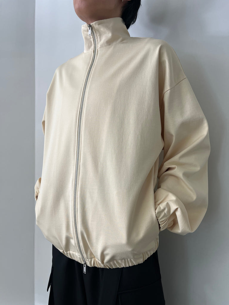 SWEATSHIRT W/ZIP BEIGE