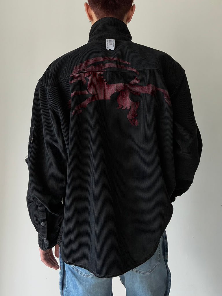 SPRAYED CORDUROY SHIRT GREY