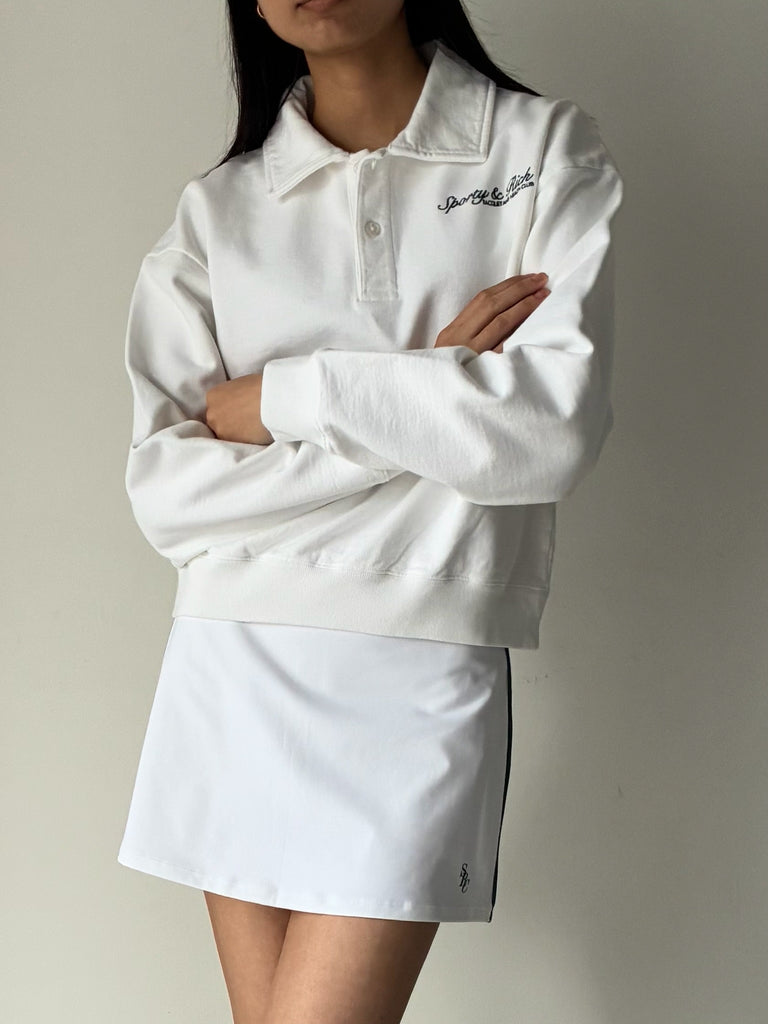 SYRACUSE EMBROIDERED POLO WHITE