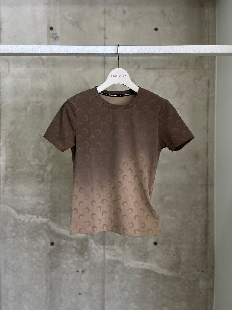 【WTT012ACJER0114】FADED MOON SS BABY FIT T-SHIRT BROWN