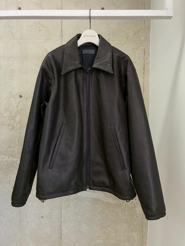 MINIMAL LEATHER JACKET IN CALFSKIN BLACK