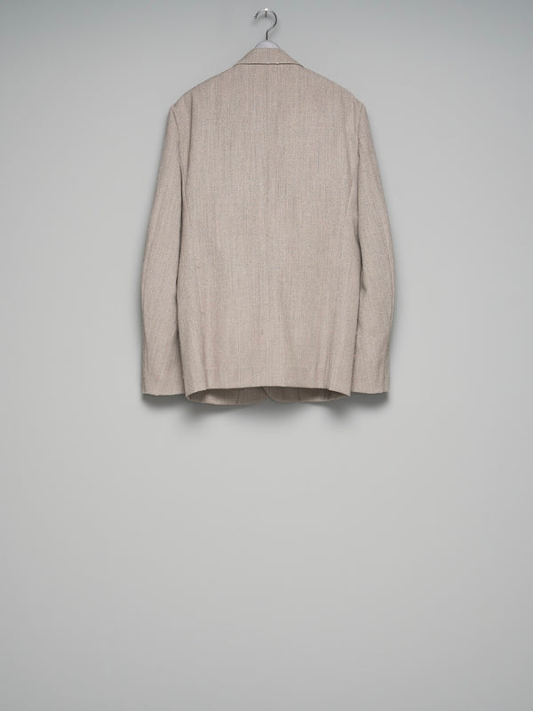 AGED CANVAS TAILORED JACKET BEIGE