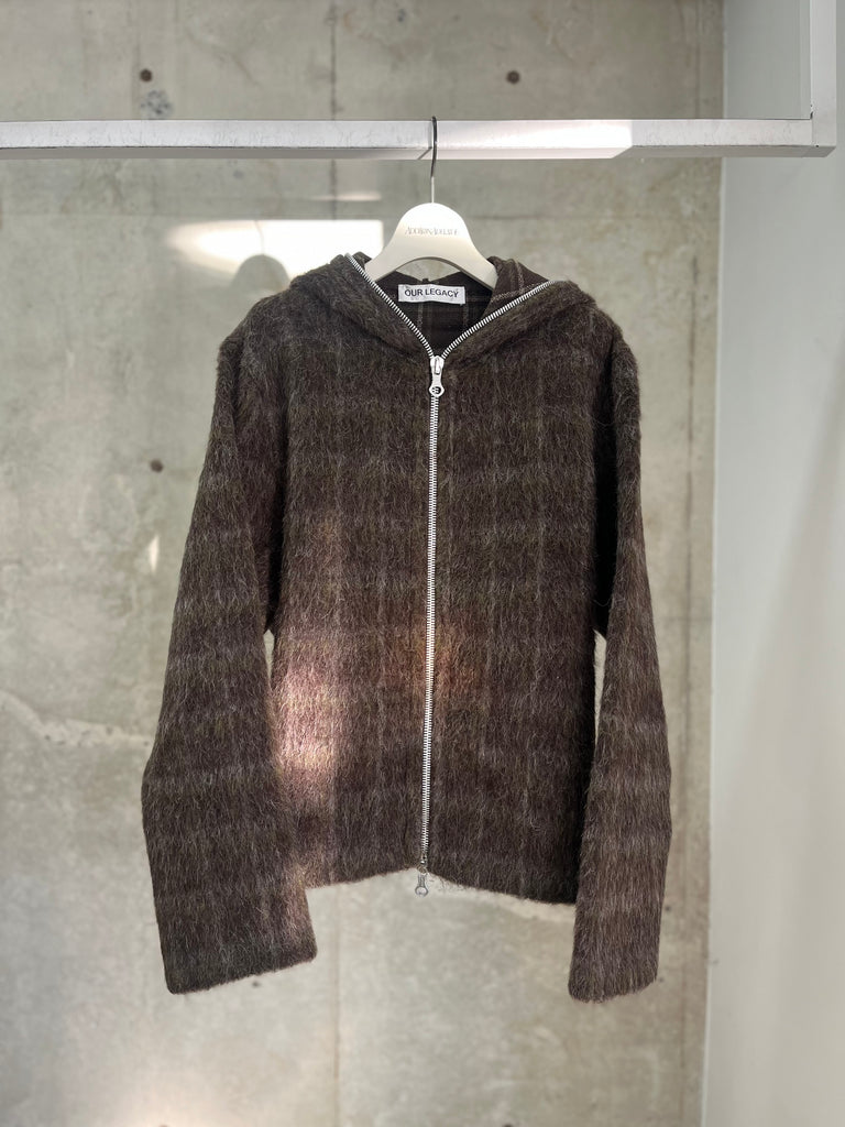 FULL ZIP HOOD BROWN
