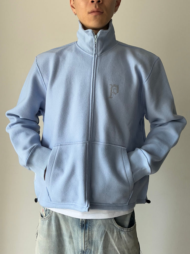 INSIDE OUT FLEECE - AMPLE TRACKSUIT JACKET LIGHT BLUE