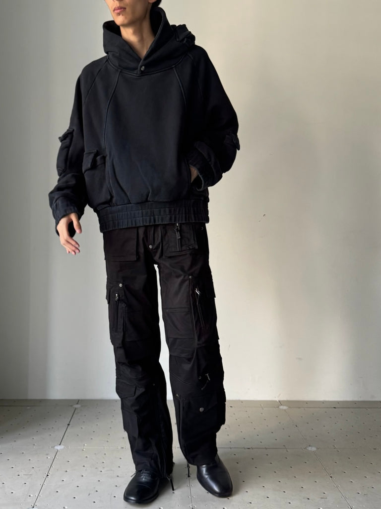 KODY PHILLIPS(コーディーフィリップス) | CARGO HOODIE BLACK