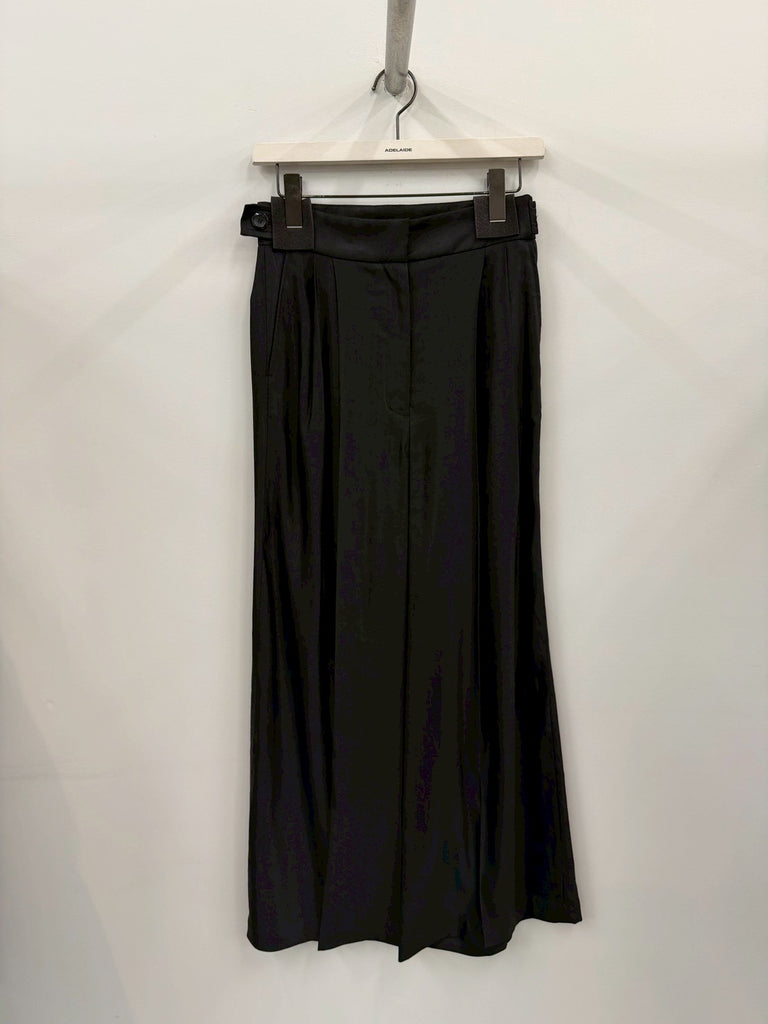 【034-026-WP019】LINEN WIDE TROUSER BLACK