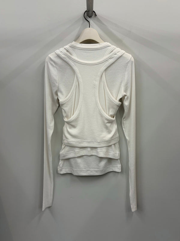 【34AP00APJETO06061】3 LAYER L/S TOP WHITE