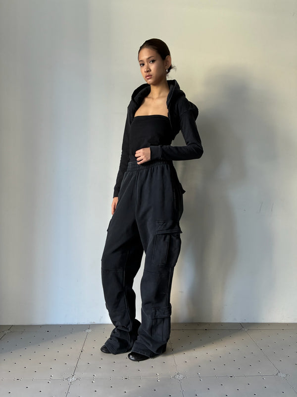 REGULAR CARGO PANTS BLACK