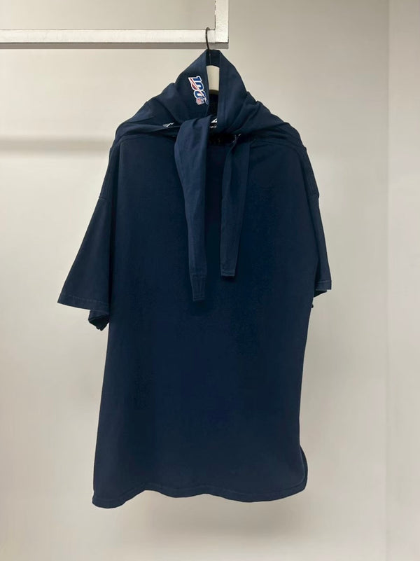 【5329】SCARFER T-SHIRT VINTAGE COTTON UNIQUE NAVY