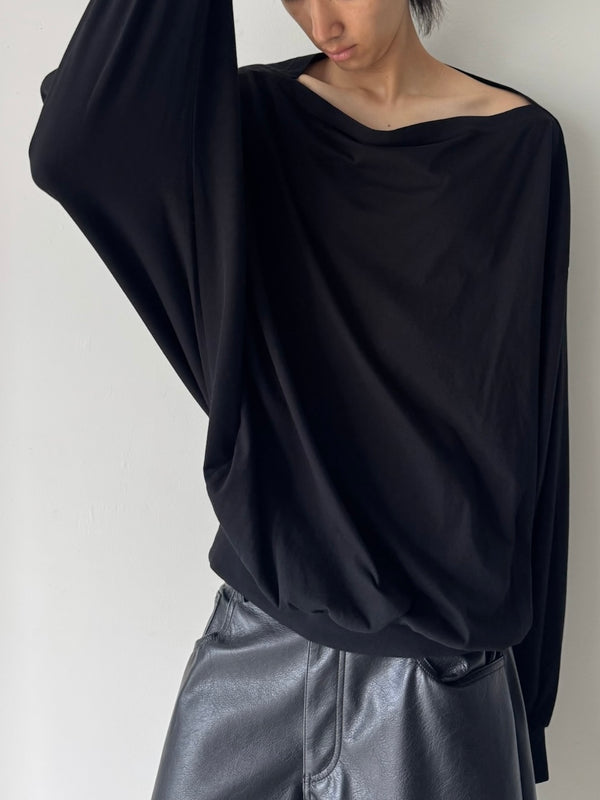 【S52NH0048M20048900】Long-sleeved Top BLACK