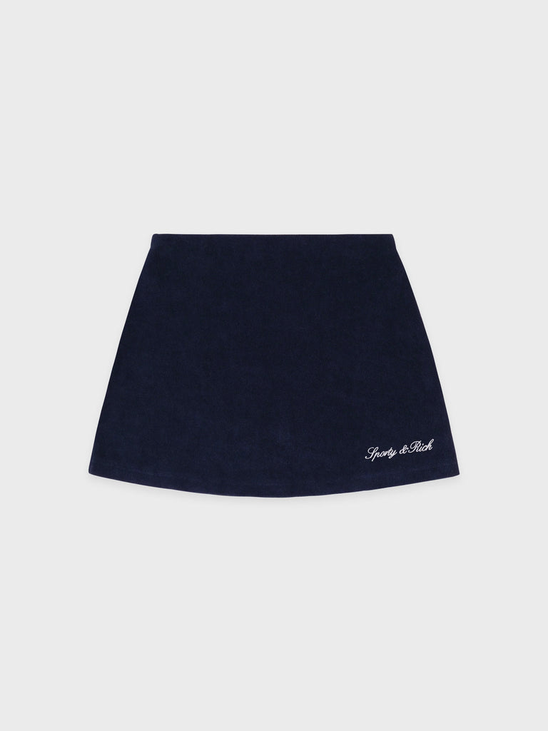 【33SR01SK007710326BL106】Signature Logo Terry Skirt NAVY