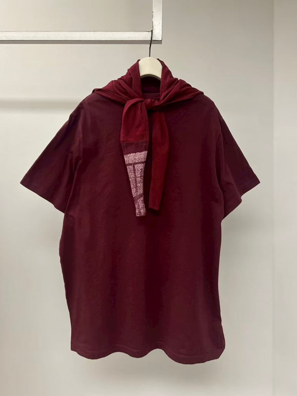 【5329】SCARFER T-SHIRT VINTAGE COTTON UNIQUE RED