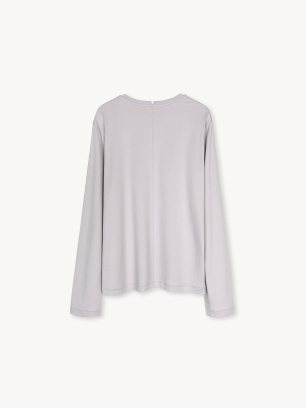 【013-A-1731-OW】Rio Polar Jersey Top in Suvin Cotton WHITE